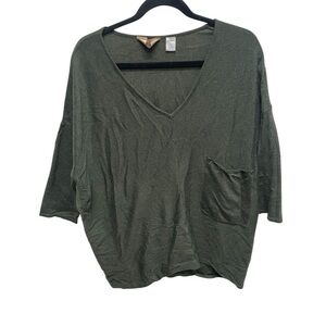 Kerisma women’s green slouchy dolman sweater V-neck medium/large